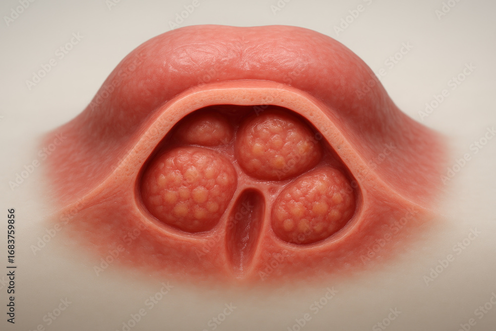 Fototapeta premium Close-up of Tonsils and Soft Palate - Illustration