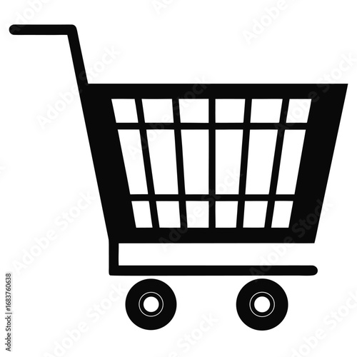 E-commerce Shopping Cart Vector Icon - Add to Cart Symbol for Online Retail and Purchase