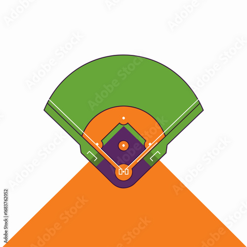 Diagram of a Baseball Field and Its Distinct Playing Areas