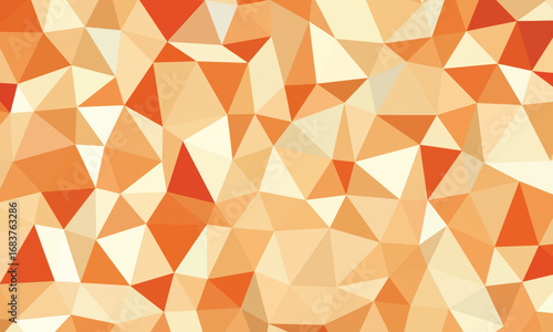 Abstract Geometric Low Poly Design with Warm Color Gradient Background