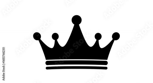 Black crown silhouette graphic