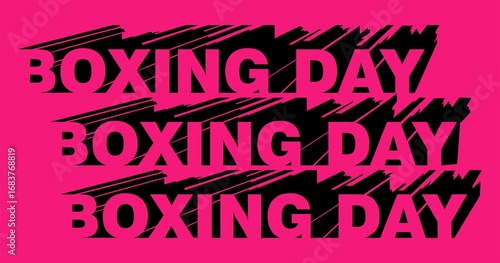 Boxing day wallpaper pattern, background illustration, label, concept. Happy boxing day sale. Promotional graphic with the text 'Boxing Day, Sale'