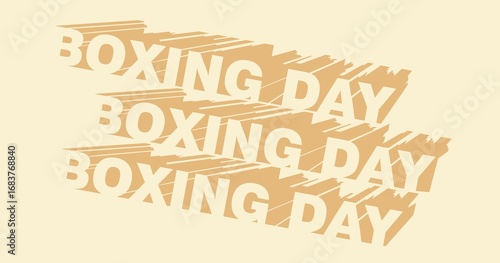 Boxing day wallpaper pattern, background illustration, label, concept. Happy boxing day sale. Promotional graphic with the text 'Boxing Day, Sale'