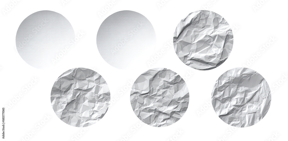 Naklejka premium Circular shapes; some smooth, some wrinkled
