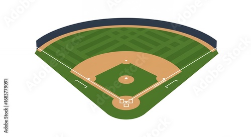 Baseball field overhead view