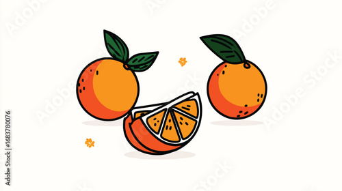 Oranges on a white backdrop symbolizing healthy food choices and a balanced diet for wellness and vitality