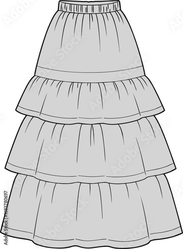 Vector illustration of a stylish fashion collection of women's dresses and children's clothing