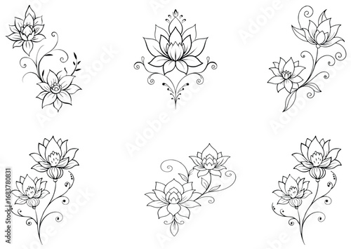 flowers set vector 