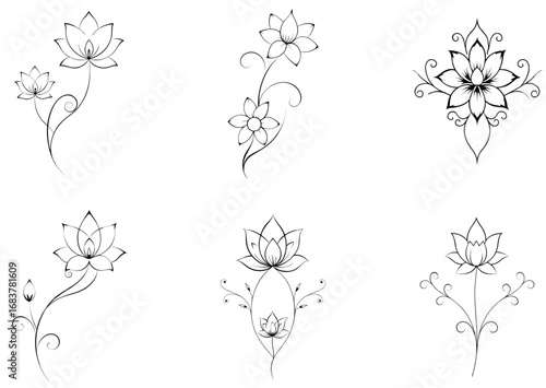 flowers set vector 