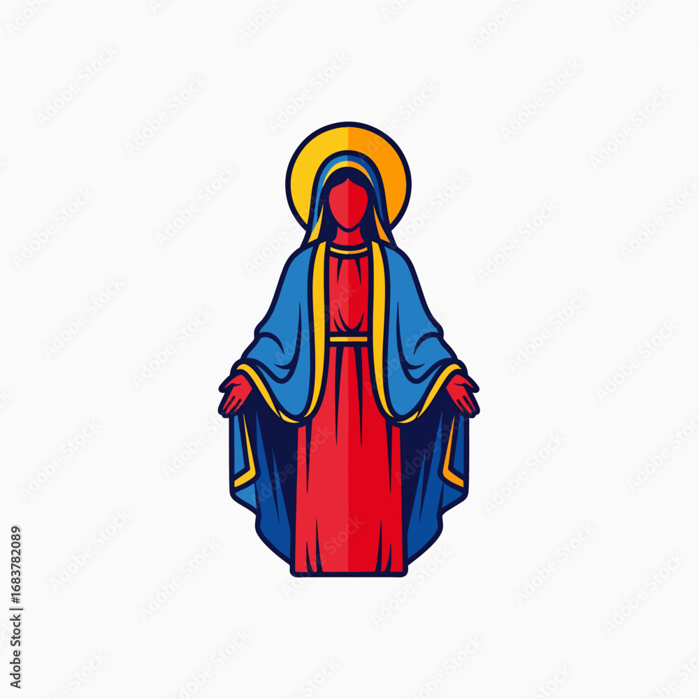 Fototapeta premium Iconic Religious Figure Depicting Divine Grace and Spiritual Serenity