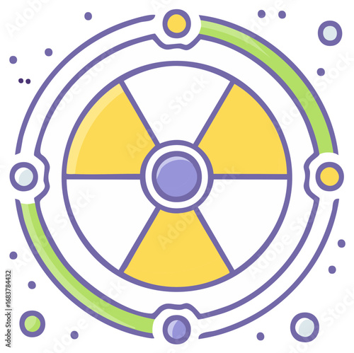 Icon of a Radioactive Hazard Warning Symbol