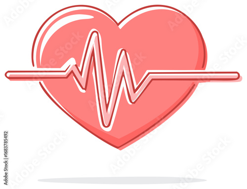 Heart Beat Symbol  Icon  ECG  Medical  Health Cardiology Healthcare  Pulse