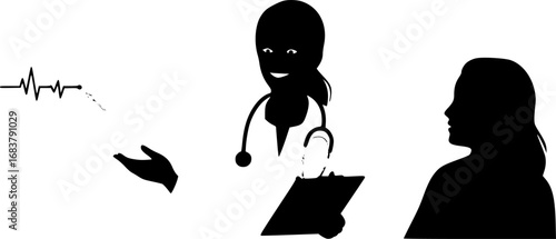Illustration of a doctor explaining about Endometrial Hyperplasia
