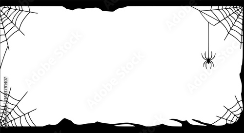 Spider web Halloween frame, dividers. vector eps
