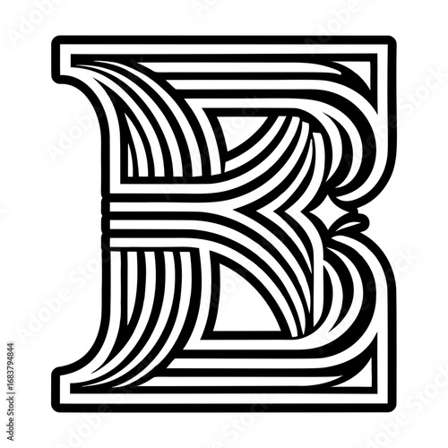 Minimalistic letter e logo crafted in solid style