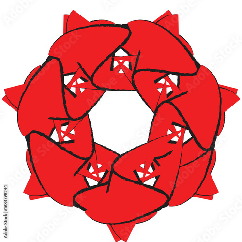 recycle symbol on white background