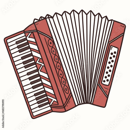 accordion isolated on white background