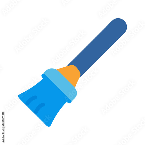 Flat design painting brush on black background illustration