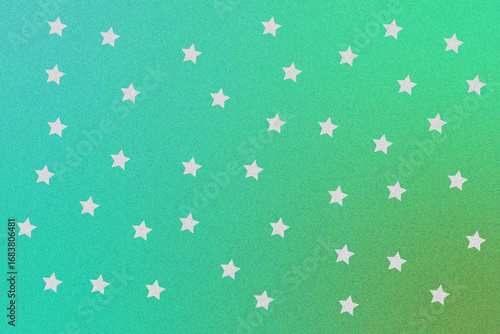 Sparkling teal and green holographic background with tiny stars