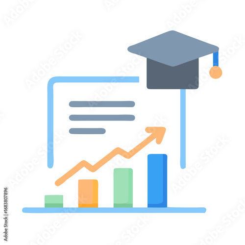 Education and Financial Growth Visualization with Statistical Analysis Data