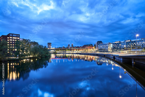 night view of stockholm
