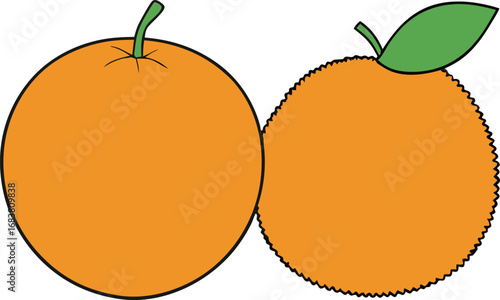 Orange peach fruit fuzzy illustration vector graphic scalable eps icon transparent background