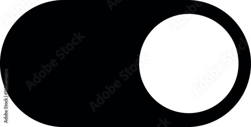 Black and White Toggle Switch Icon