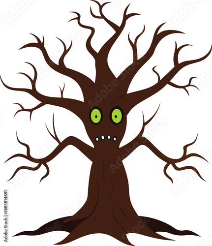 Haunted Tree With Hollow Eyes