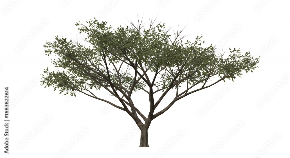 Fototapeta premium Single tree isolated on white background