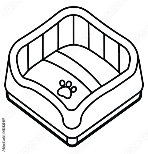 Hotel bedroom bed vector illustration design icon interior furniture cartoon symbol