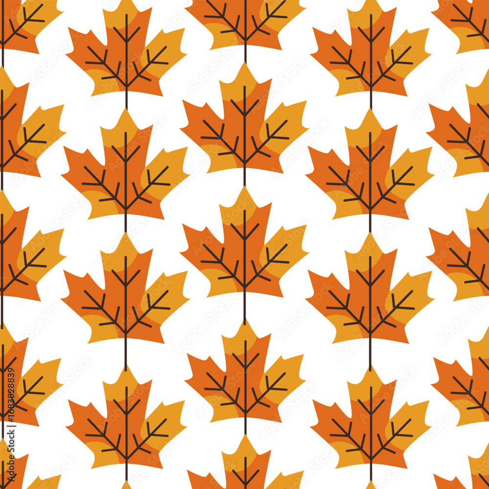 Obraz premium autumn leaves seamless pattern