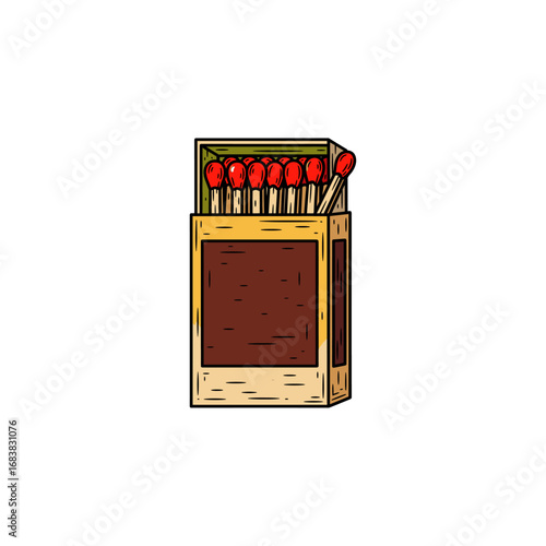 Match box icon logo flat vector design