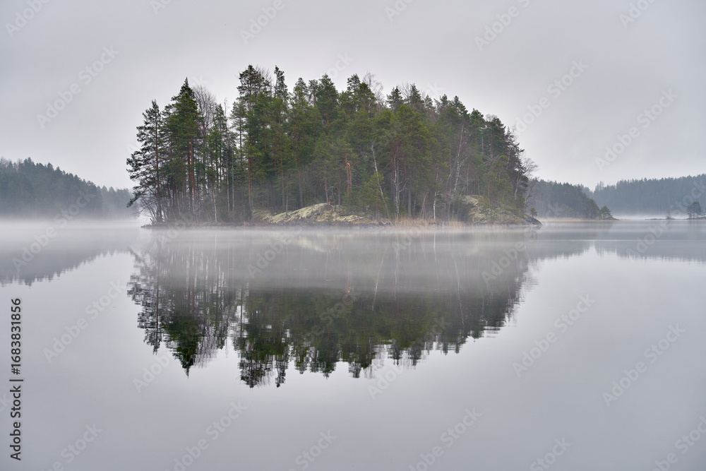 Fototapeta premium fog over the lake