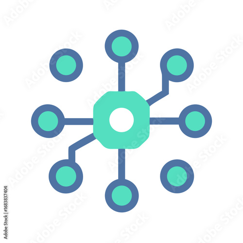 Connected network nodes symbolizing modern technology and communication systems