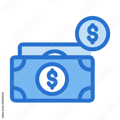 Stylized Money Clip with Coin Illustration in Light Blue Free Download Stylized Money Clip with Coin Illustration in Light Blue - GFXLoad
