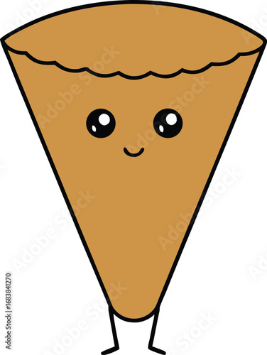 Stylized injera vector illustration kawaii food icon scalable eps transparent background