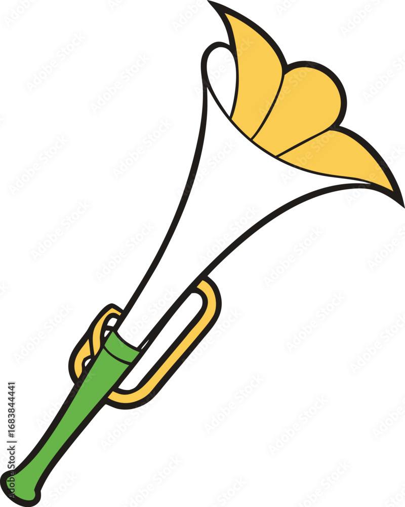 Fototapeta premium Trumpet lily vector illustration elegant floral design scalable graphic for decoration transparent background