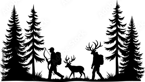Deer Hunter Hybrid Wilderness Silhouette Set"