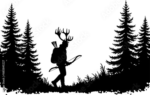 Deer Hunter Hybrid Wilderness Silhouette Set"
