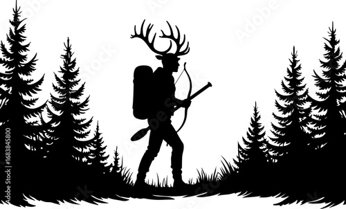 Deer Hunter Hybrid Wilderness Silhouette Set"