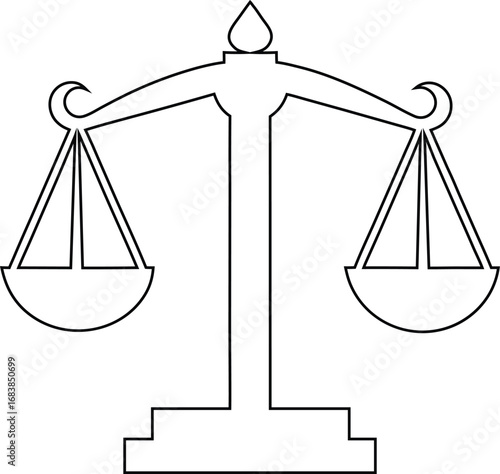  Balance scale outline icon