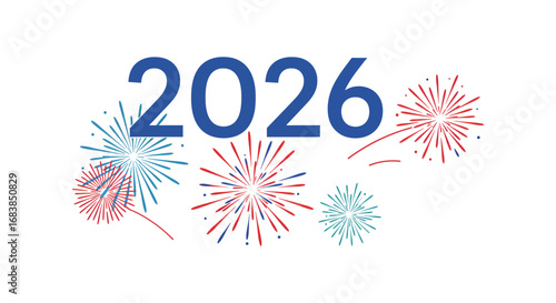 fireworks exploding in red white and blue colors for celebration