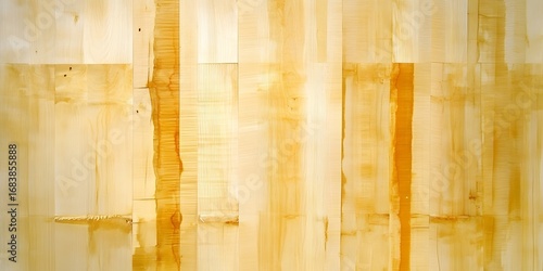 Warm Yellow Wood Panel Texture Background Seamless Pattern