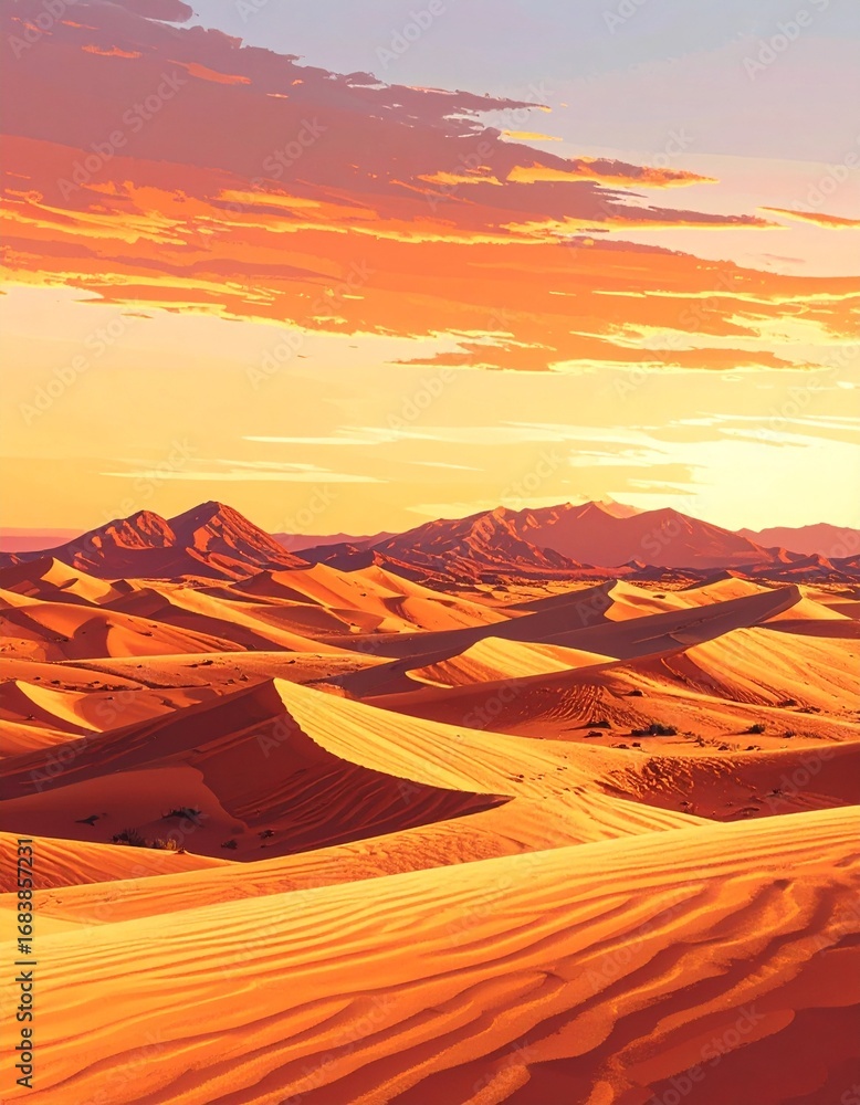 Naklejka premium sunrise in mountains