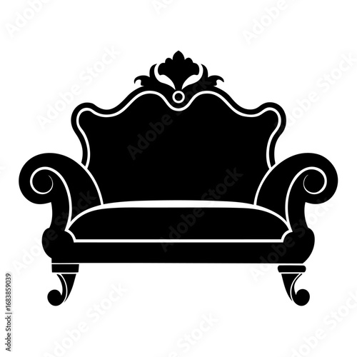 classic armchair isolated on white background