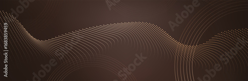 Premium background design with mocha mousse line pattern (texture) in luxury pastel color. Abstract horizontal vector template for business banner.dark brown background with golden brown circles. 