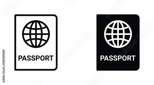 passport vector icon set ,  travel and tourist concept. 