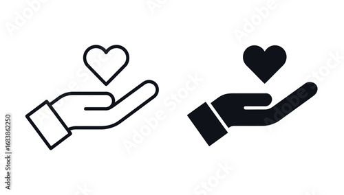 WebSymbol of care and compassion, a gentle hand offering a heartfelt symbol of love and support, representing kindness and generosity.