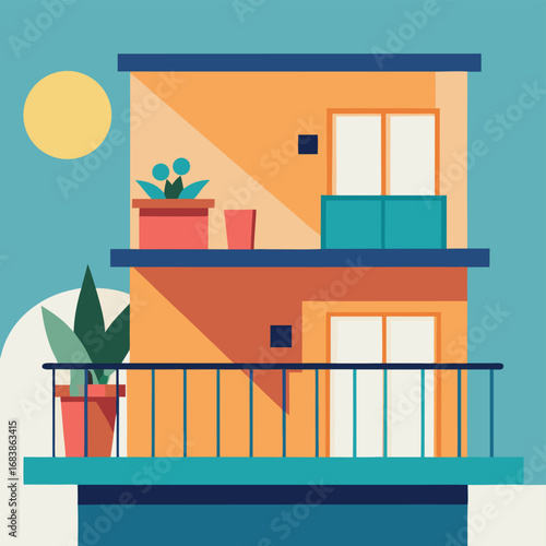 minimal flat vector apartment balcony (1).eps