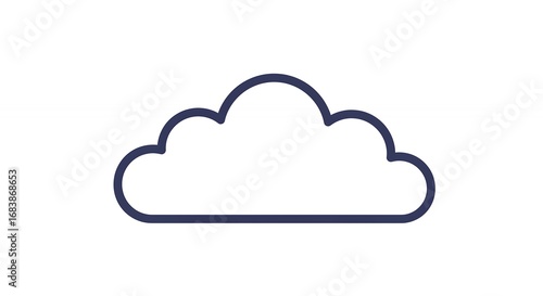 Simple cloud graphic outline